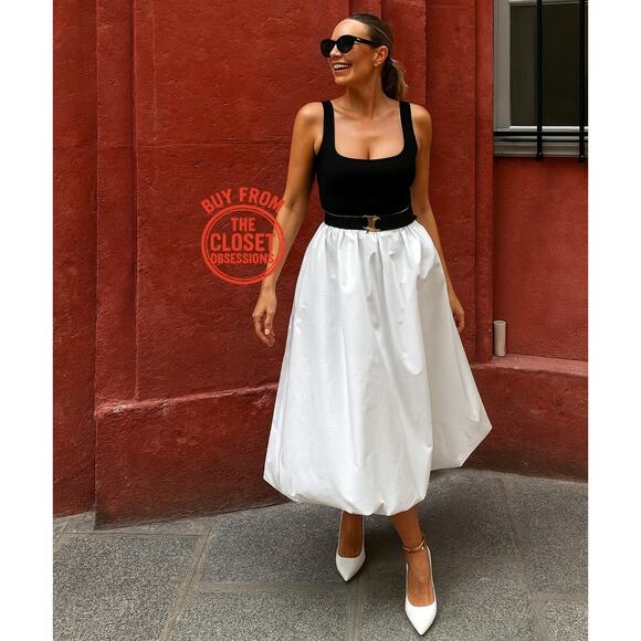 ZARA BLOGGER FAVE!!! Balloon Hem Midi Skirt NWT LAST ONE!!! - Picture 1 of 16